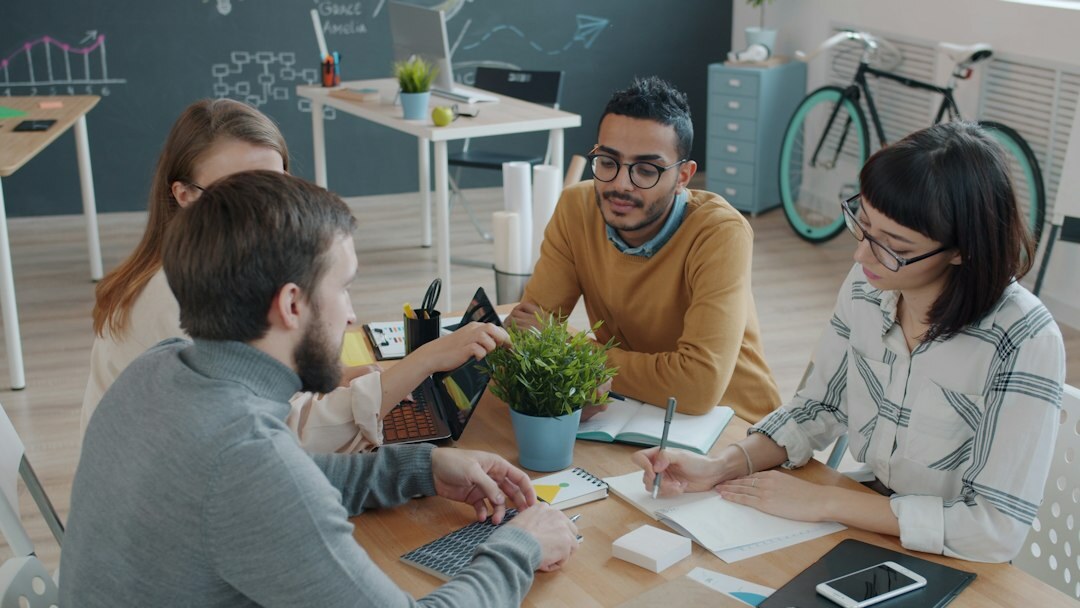 diverse group discussing trends